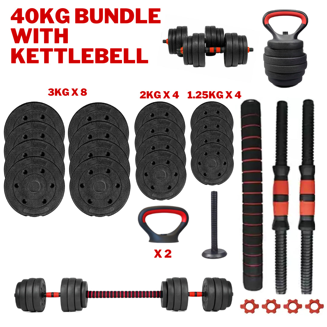 Adjustable Dumbbell & Barbell Set