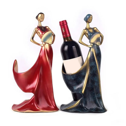 Beauty Woman Wine Rack