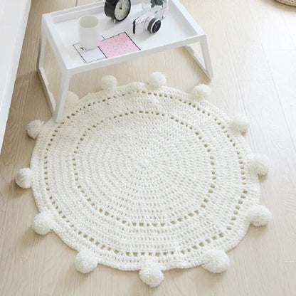 Round Rug Solid Yarn