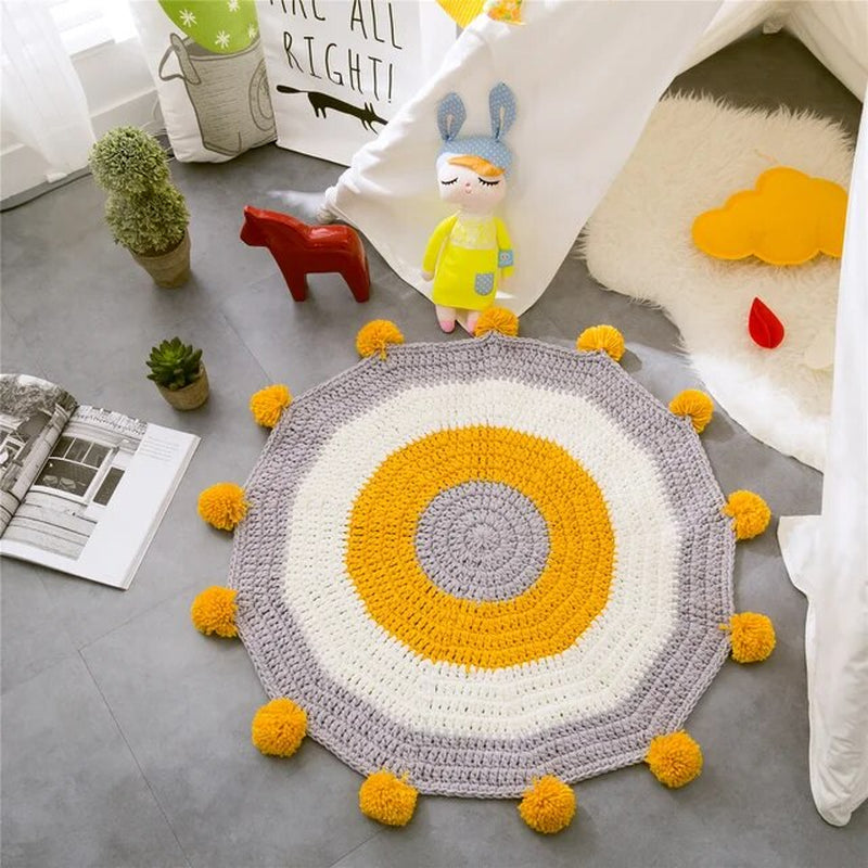 Round Rug Solid Yarn