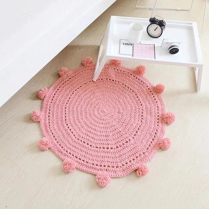 Round Rug Solid Yarn