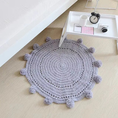 Round Rug Solid Yarn