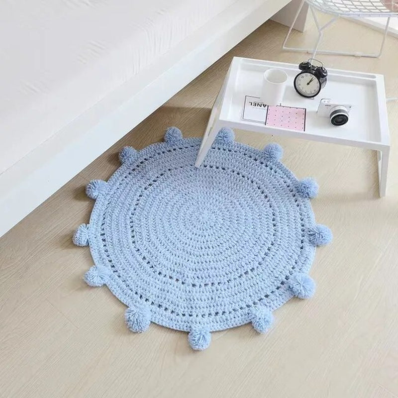 Round Rug Solid Yarn