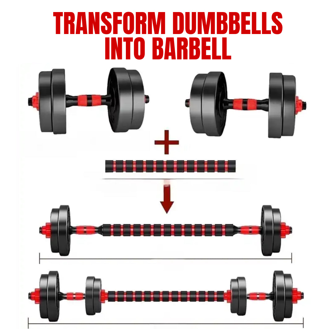 Adjustable Dumbbell & Barbell Set