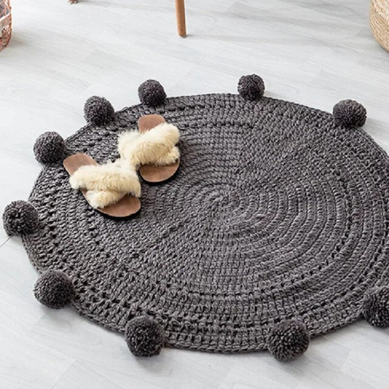 Round Rug Solid Yarn