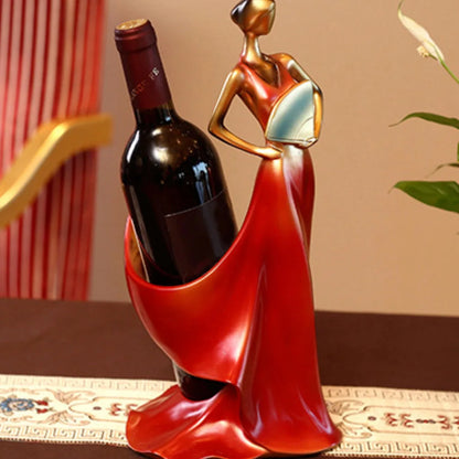 Beauty Woman Wine Rack