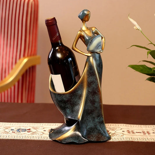 Beauty Woman Wine Rack