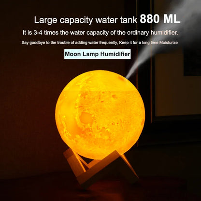 3D Moon Lamp Humidifier